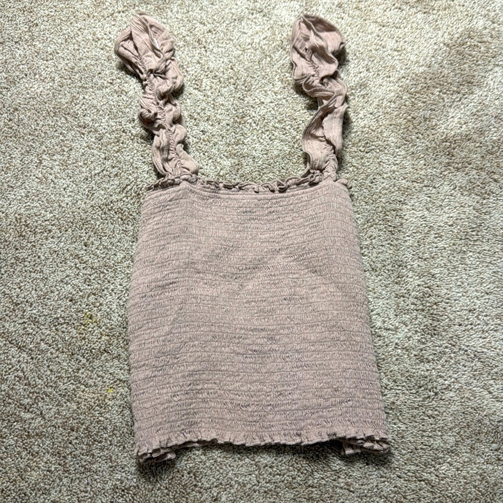 Aerie preppy pink top